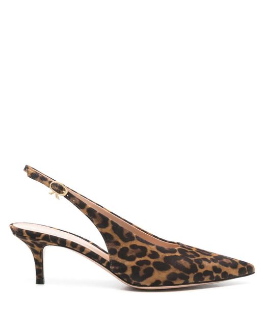 Gianvito Rossi Brown 55Mm Robbie Pumps