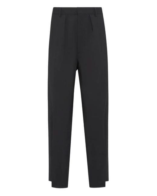 DSquared² Black Pleat-Detail Trousers for men