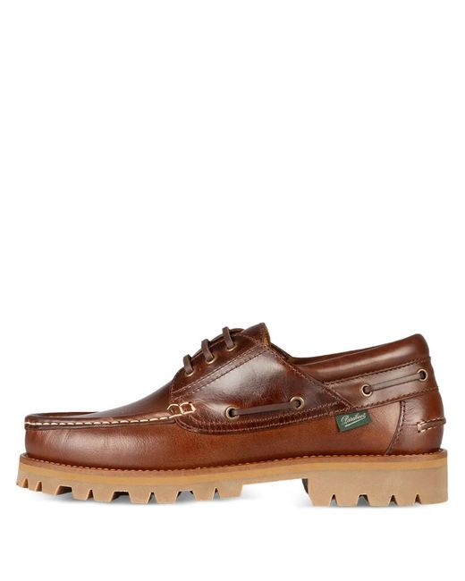 Paraboot Brown Briac Boat Shoes for men