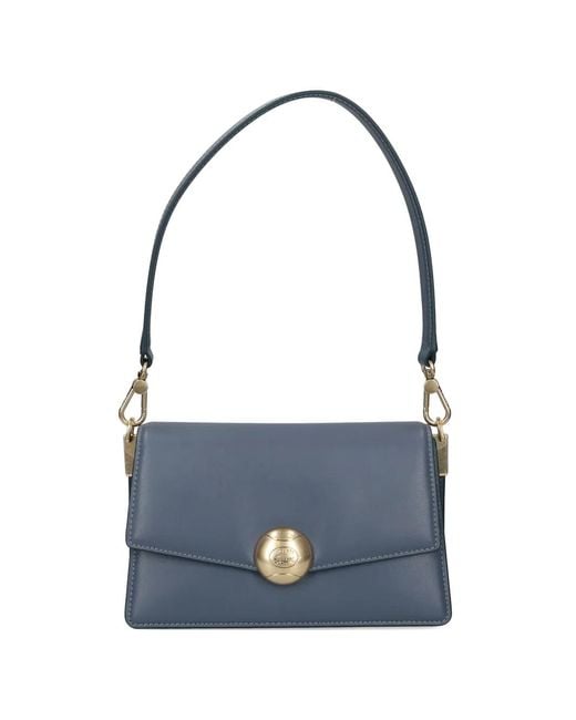 Lacoste Blue Tennis Bliss Leather Shoulder Bag