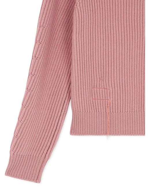 Fortela Pink Leona Ribbed Sweater