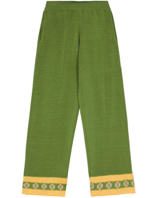 Bode Green Wellfleet Knitted Straight-leg Trousers for men
