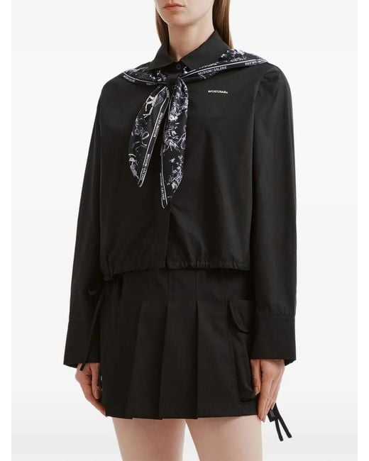 Musium Div. Black Printed-Scarf Cotton Jacket
