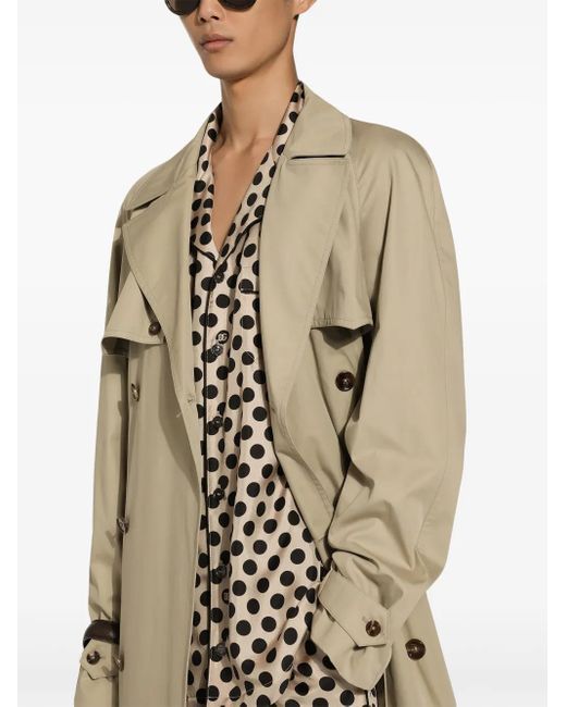 メンズ Dolce & Gabbana ダブルブレスト トレンチコート Natural