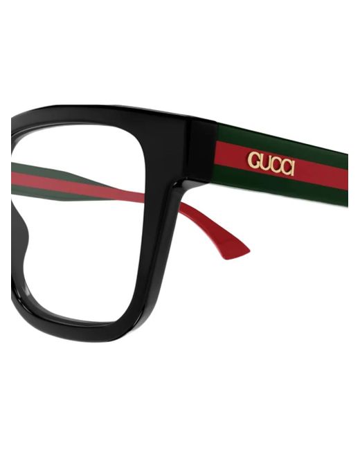Gucci Black Square-Frame Glasses for men