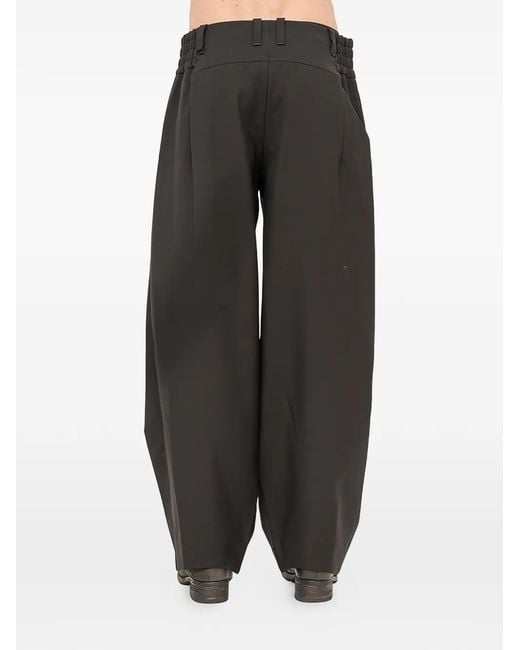 DEVOA Black Wool Trousers for men