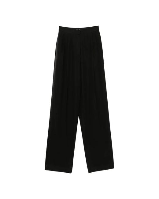 Tom Ford Black Satin-Trimmed Pleated Trousers