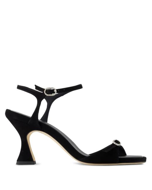 CAREL PARIS Black 110Mm Celeste Crystal-Buckle Sandals