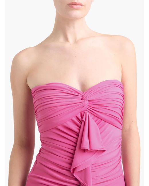 Cinq À Sept Strapless Avondjurk in het Pink
