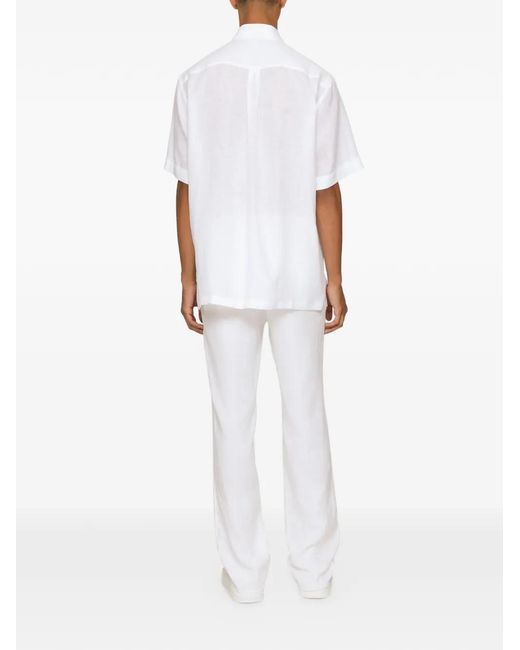 Dolce & Gabbana White Hardware Pocket Shirt for men