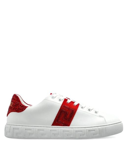Sneakers Greca Con Decorazione di Versace in Red
