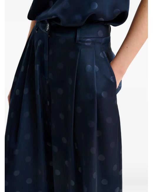 Essentiel Antwerp Blue Bundfaltenhose mit Polka Dots