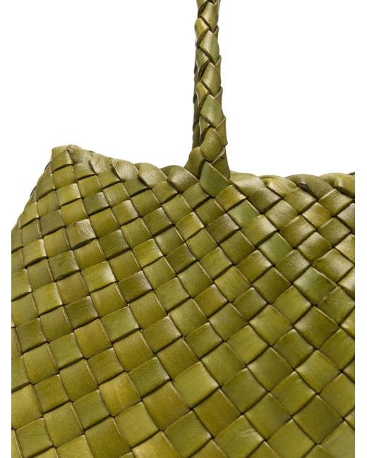 Dragon Diffusion Green Leather Tote Bag