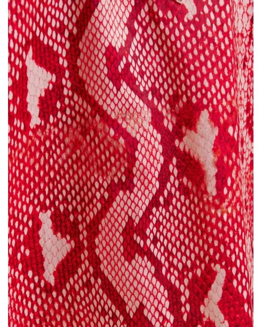 Chemisier Corto Con Stampa di Essentiel Antwerp in Red