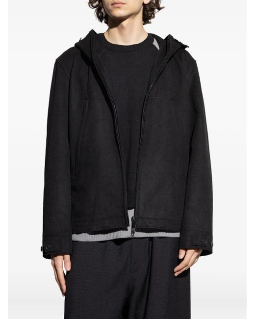 Y-3 Black Melton Jacket Clothing for men
