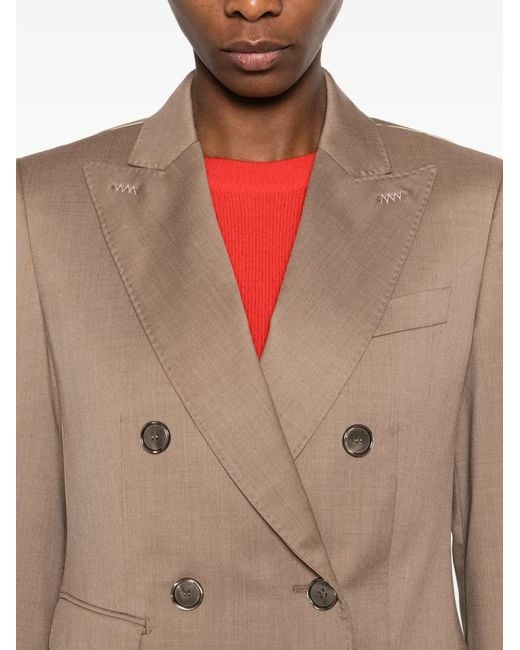 Max Mara Natural Double-Breasted Blazer