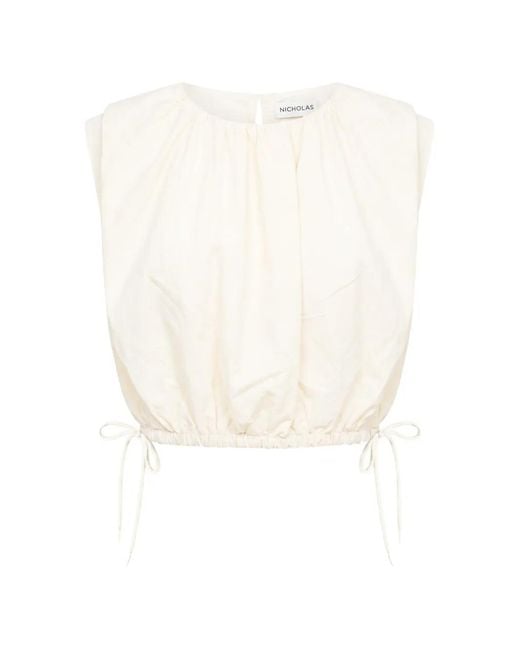 Nicholas White Aila Sleeveless Crop Top