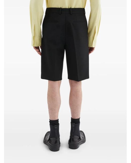Jil Sander Black Tailored Shorts for men