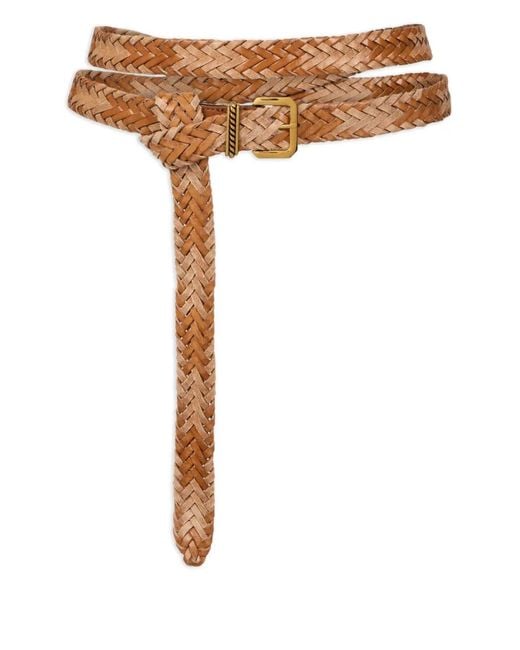 Etro Brown Woven Double-Wrap Belt