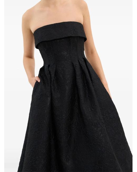 Rebecca Vallance Black Esther Midi Dress