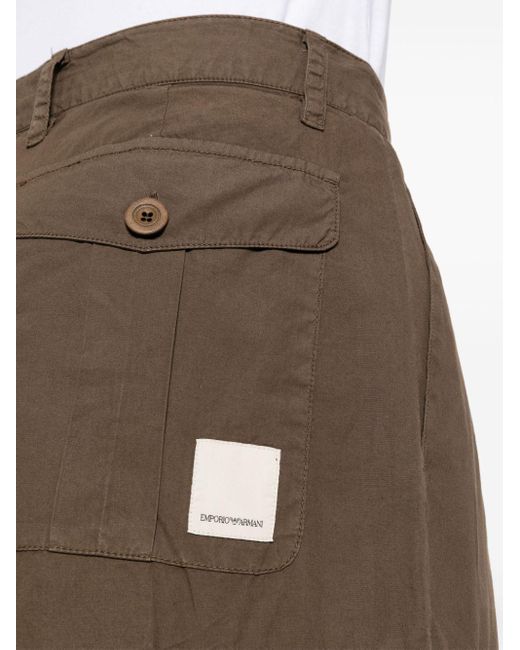 Emporio Armani Katoenen Cargo Shorts in het Brown voor heren