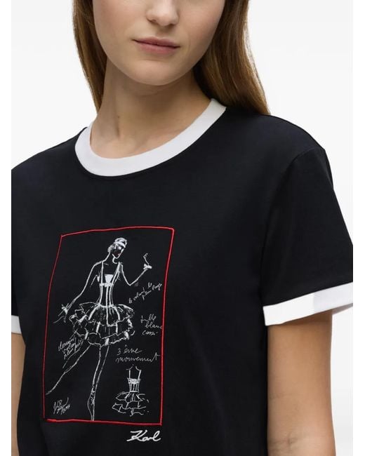 Karl Lagerfeld Black Le Ballet T-Shirt
