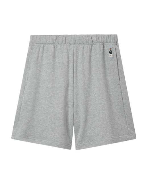 Chocoolate Gray Cotton Track Shorts for men