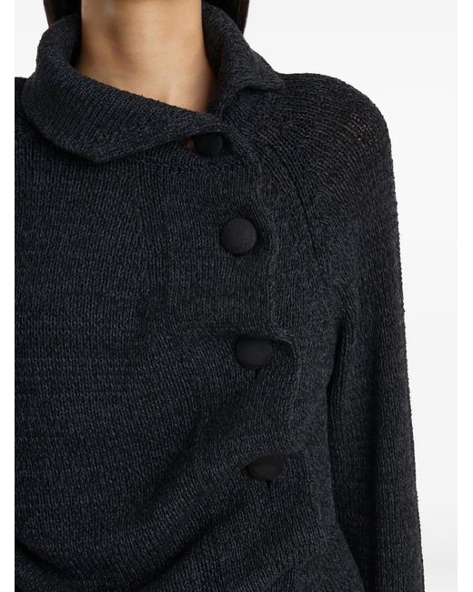 Khaite Black Buttoned Cardigan