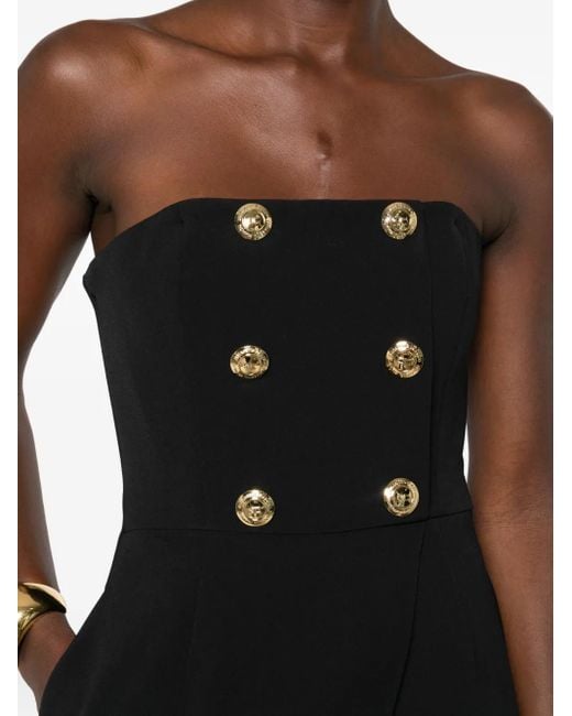 Elisabetta Franchi Black Kleid mit Knöpfen
