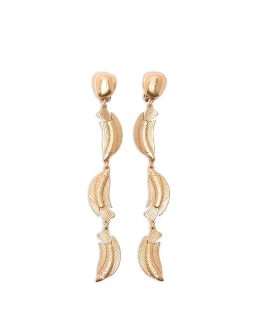 Cult Gaia Metallic Neemo Trio Fish-Pendant Drop Earrings