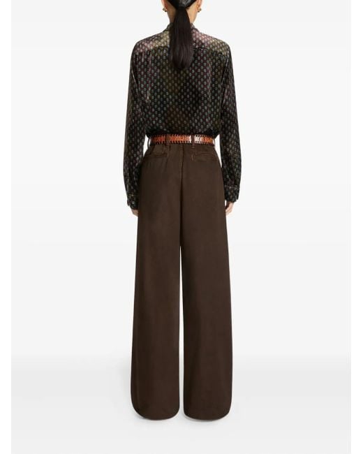 Vaqueros con detalle de rayas Dries Van Noten de color Brown