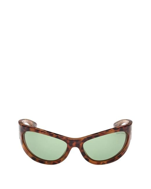 Tom Ford Green Geometric Sunglasses