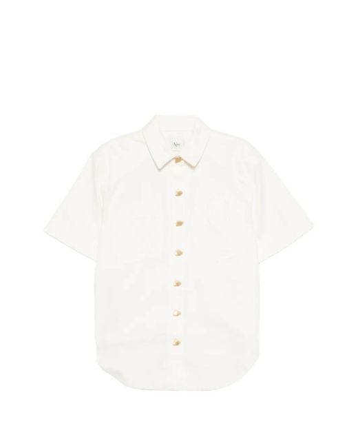 Aje. White Halo Embroidered Shirt