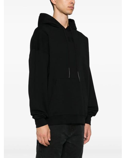 44 Label Group Black Logo-Print Hoodie
