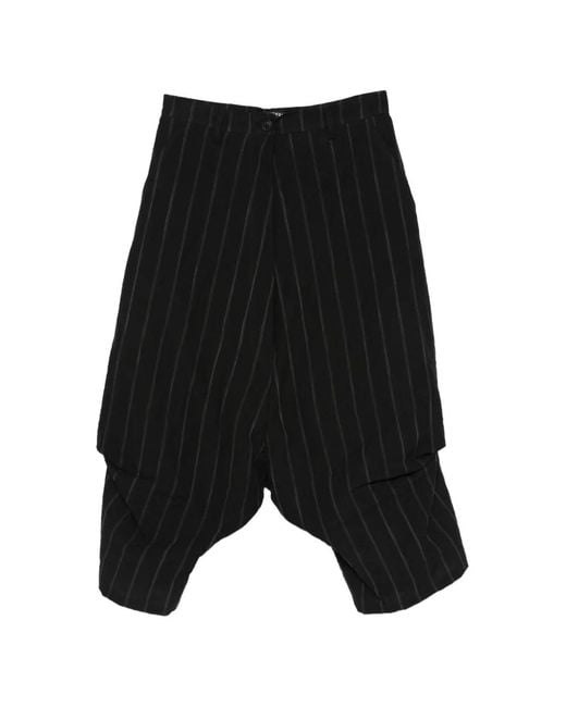 Rundholz Black Striped Cropped Trousers