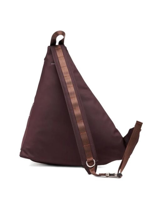 MM6 by Maison Margiela Purple Numeric-Patch Sling Bag