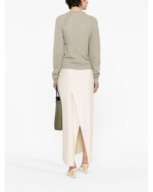 Stella McCartney Natural Twist-Detail Ribbed Jumper