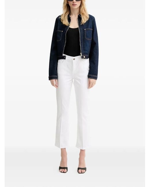 Guess Blue Zip-Up Denim Jacket