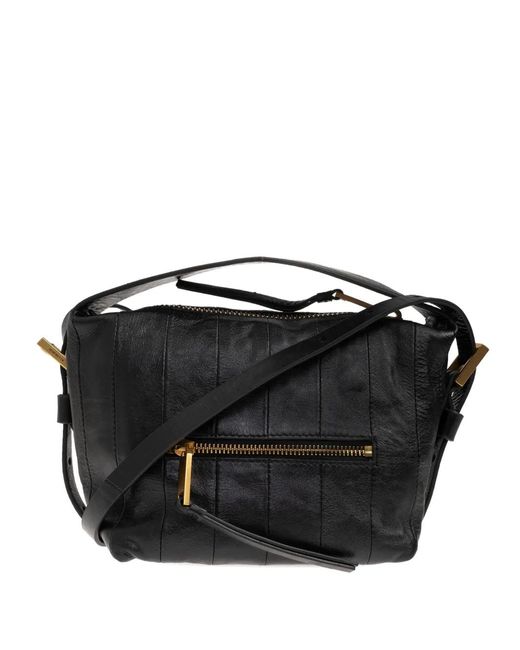 AllSaints レディース ブラック ジップディテール ハンドバッグ 【公式 
