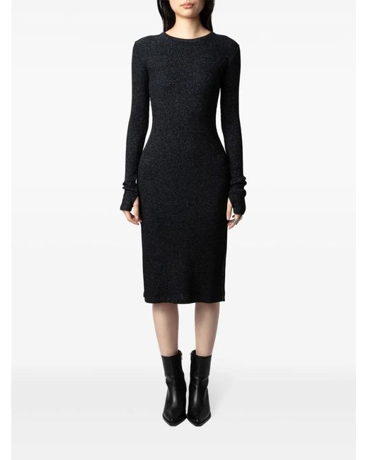 Zadig & Voltaire Black Ruby Midi Dress