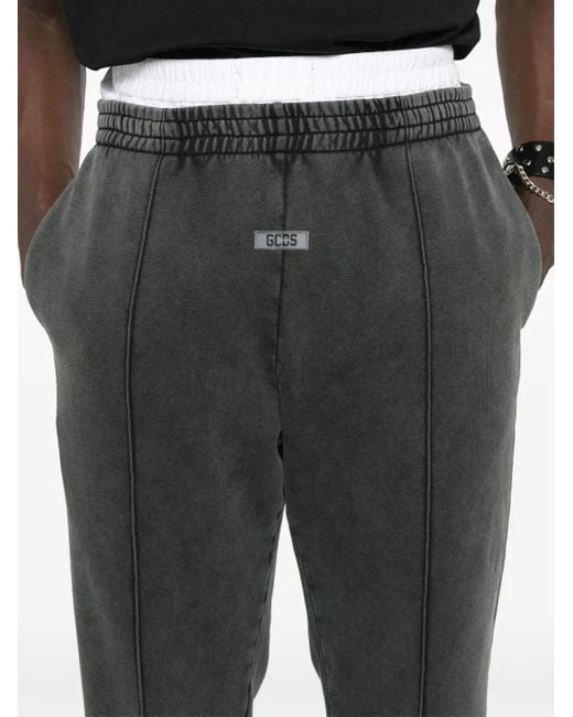 Gcds Gray Sweatpants With Bleached Effect for men
