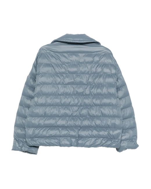 Luisa Cerano Blue Quilted Button-Fastening Jacket