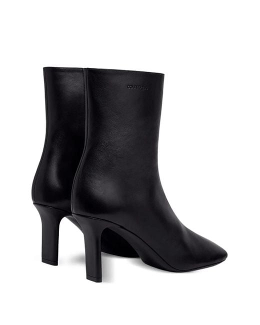 Courreges Black Stiefeletten Mit Eckiger Kappe