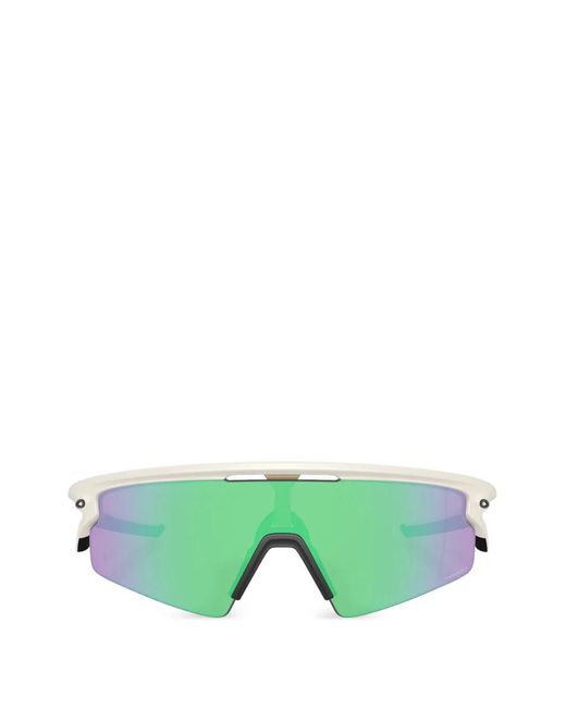 Oakley スポーツサングラス ホワイト/グリーン オークリー OAKLEY 