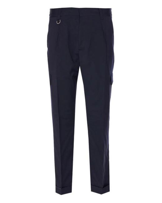 Paolo Pecora Blue Wool-blend Trousers for men