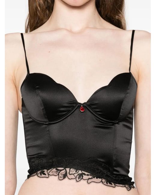 RUBINI ストレッチシルク トップ Black