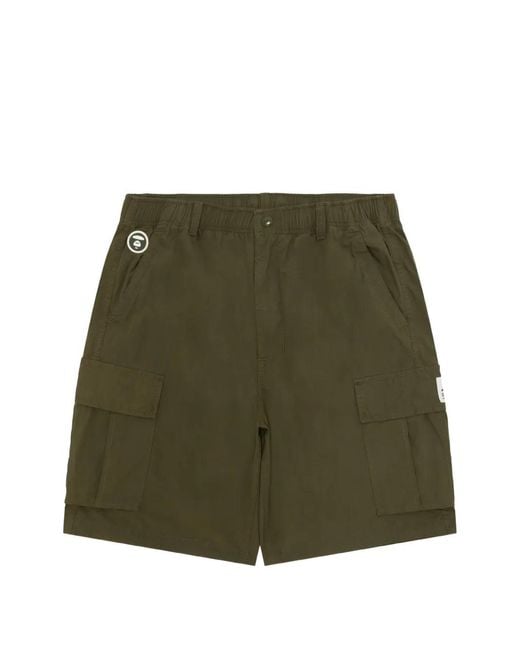 Aape By A Bathing Ape Green Cargo Shorts for men