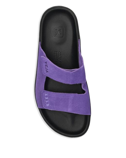 Veja Purple Leather Sandals