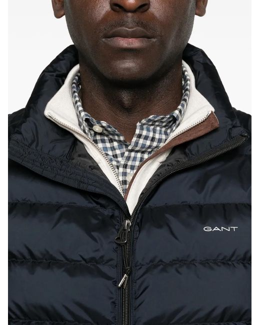 Gant Black Zipped Gilet for men