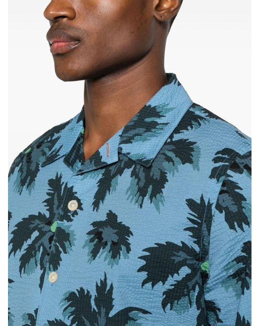 Paul Smith Blue Printed Casual Shirt for men